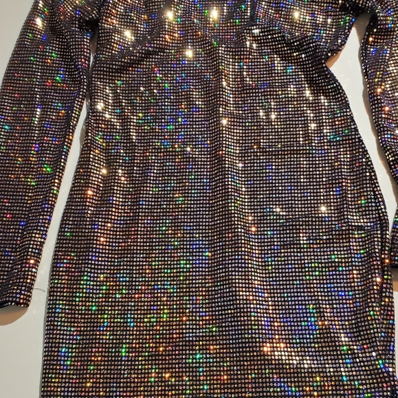 New Years Holiday Shiny Dress Size Medium Homegirl Society - Picture 2 of 5